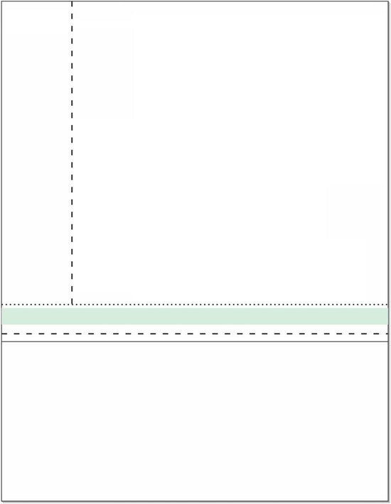 8-1/2" x 11" Blank Memo Size Form-N-Envelope, Detached With Tear off strip