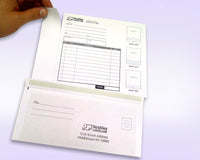 8-1/2" x 11" Blank Memo Size Form-N-Envelope, Detached With Tear off strip