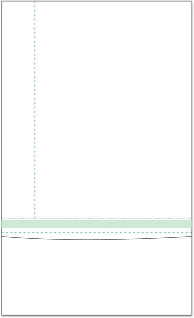8-1/2" x 14" Blank Memo Size Form-N-Envelope, Detached With Tear off strip