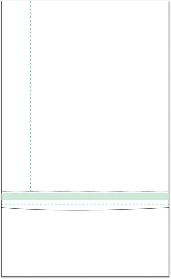 8-1/2" x 14" Blank Memo Size Form-N-Envelope, Detached With Tear off strip