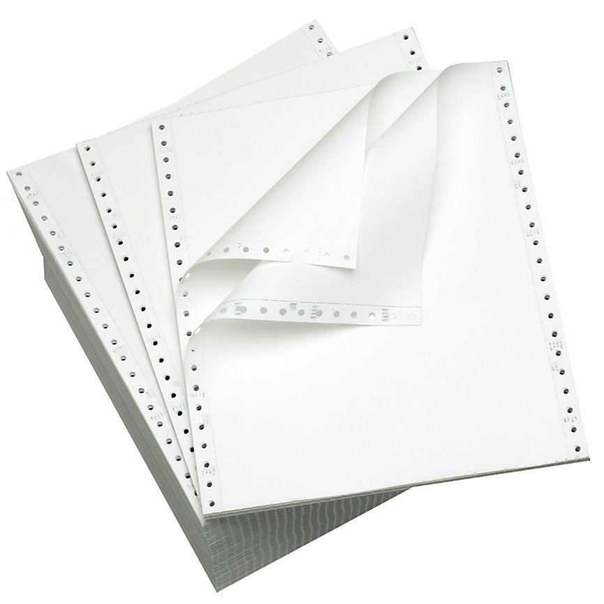 9-1/2 x 11" Continuous Paper, 15# White 5 Part with Side Perfs