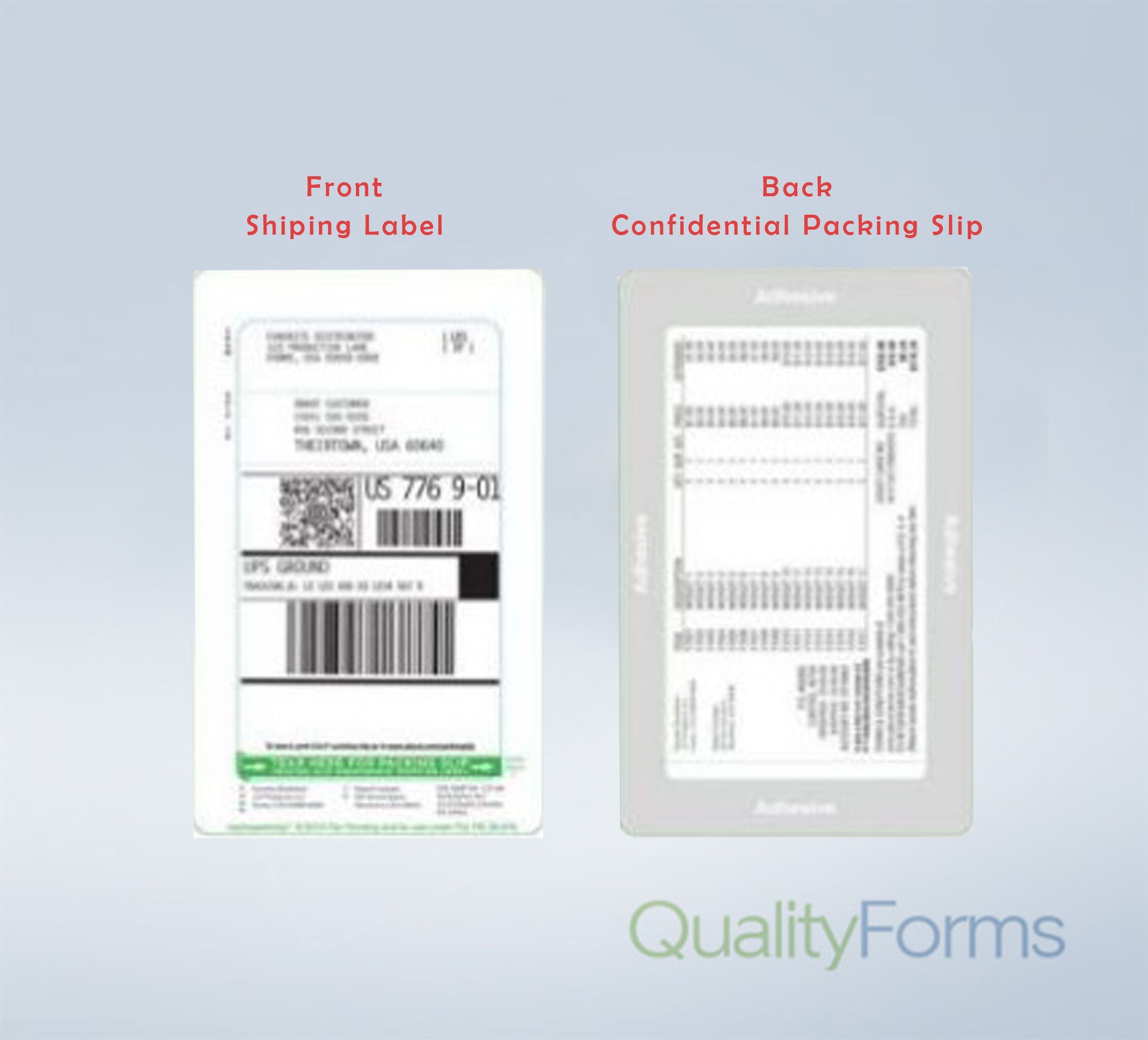 Duplex Thermal 1 Up Shipping Label/Packing Slip