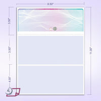 Blank Hologram Premium Laser Computer Checks, Three Colors - High-Security. Check on top.