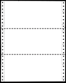 9-1/2 x 3-2/3" Continuous Computer Paper,  White, 2 Part, Side Perfs