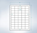 8-1/2" x 11", 50 Labels, per Sheet,1.5'' x 1''