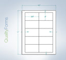 8-1/2" x 11", 10 Labels, per Sheet, 3.5" x 2"
