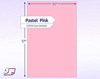 11 x 17" Ledger Size, Pastel Pink Cover Card Stock