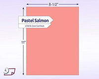 8-1/2 x 11" Letter Size, Salmon Cover Card Stock