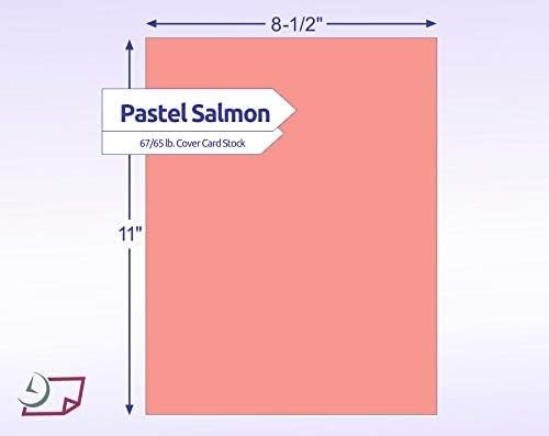 8-1/2 x 11" Letter Size, Salmon Cover Card Stock