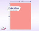 8-1/2 x 11" Letter, 67 Lb. Cover Card Stock, Salmon