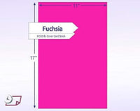 11 x 17" Ledger Size, Fuchsia Cover Card Stock