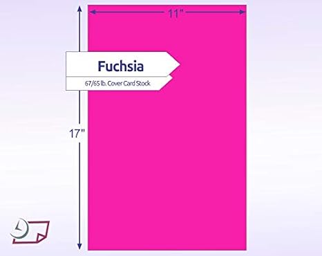 11 x 17" Ledger Size, Fuchsia Cover Card Stock