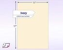 11 x 17" Ledger Size, Ivory Cover Card Stock