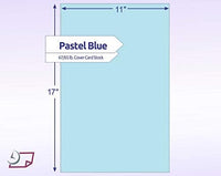 11 x 17" Ledger Size, Pastel Blue Cover Card Stock