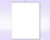 8-1/2" x 11" Red Fluorescent 1 Label per Sheet 8.5 x 11