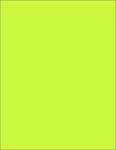 8-1/2 x 11" Letter, 67 Lb. Cover Card Stock, Lime