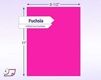8-1/2 x 11" Letter Size, Fuchsia Cover Card Stock