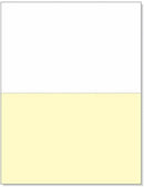 8-1/2 x 11" 20# Laser cut sheet, 1 Horizontal perf at 5-1/2" White & Canary