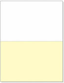 8-1/2 x 11" 24#, White & Canary Perforated Paper, 1 Horizontal perf at 5-1/2"