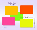 Rectangle Inventory Color Coding Labels - Orange - 3 x 2