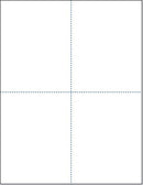 8-1/2" x 11" White Laser Cards, 4 per page Extra Heavy