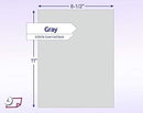 8-1/2 x 11" Letter Size, Gray Cover Card Stock