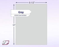 8-1/2 x 11" Letter Size, Gray Cover Card Stock