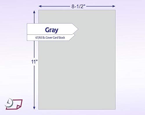 8-1/2 x 11" Letter, 67 Lb. Cover Card Stock, Gray