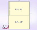 8-1/2 x 11" 20#,Canary, Perforated Paper, 1 Horizontal perf at 5-1/2"