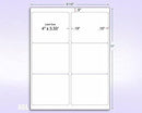 8-1/2" x 11" Assorted Fluorescent 6 Labels per Sheet 4" x 3-1/3"