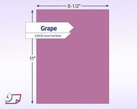 8-1/2 x 11" Letter Size, Grape Cover Card Stock
