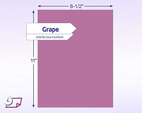 8-1/2 x 11" Letter, 67 Lb. Cover Card Stock, Grape