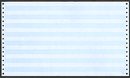 12 x 8 -1/2" Continuous Paper, 1/2" Blue Bar, 20# 1 Part,  Side Perfs
