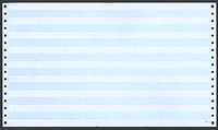 12 x 8 -1/2" Continuous Paper, 1/2" Blue Bar, 20# 1 Part,  Side Perfs