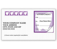 Dental Appointment Cards, Peel And Stick, Tooth Design