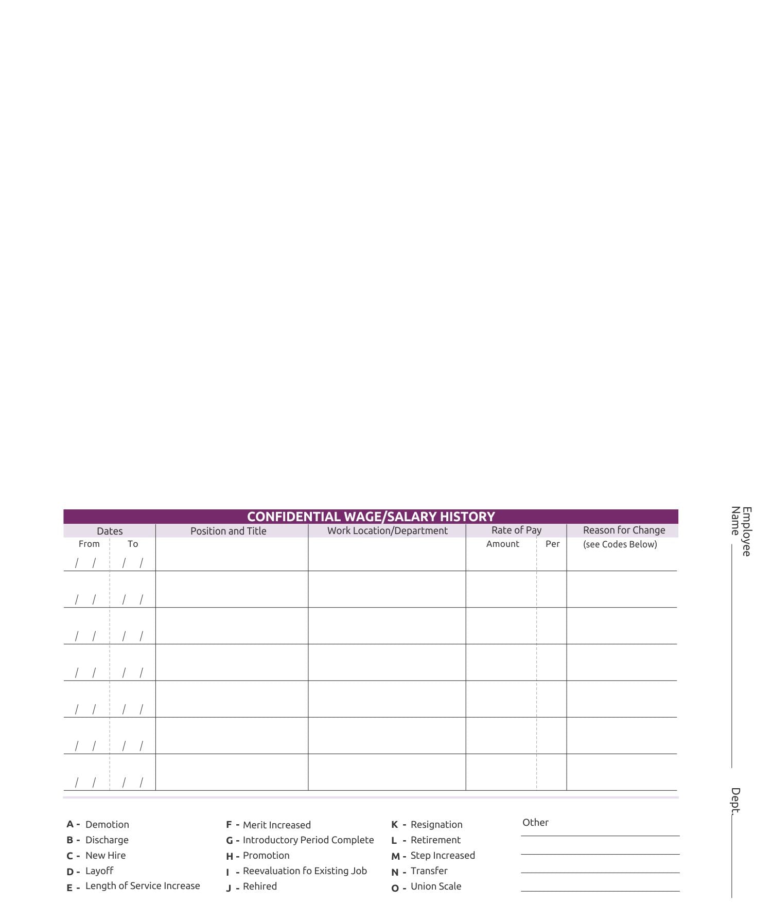 Employee Record Folders 9.5 x 11.5