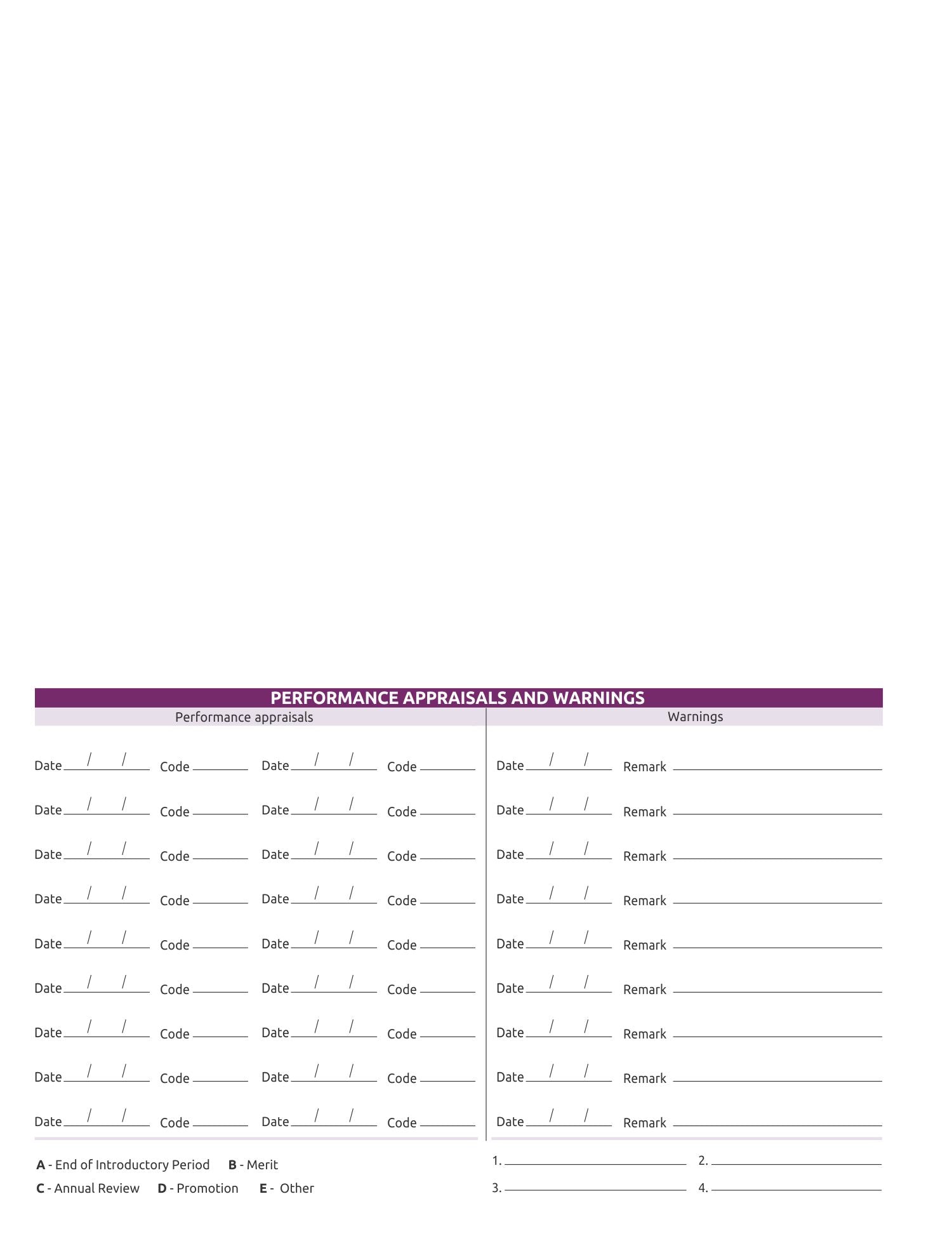Employee Record Folders 9.5 x 11.5