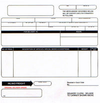 9-1/2 x 8-1/2" 5 Part Continuous Delivery Order Forms