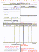 6 Part Snap Set Shipper's Letter of Instructions/Export