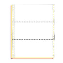 9-1/2 x 3-2/3" Continuous Computer Paper, Color, 3 Part, Side Perfs