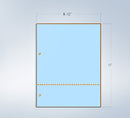 8-1/2 x 11" Blue 20# Paper 1 Horizontal Perforation 3"