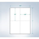 8-1/2" x 11" White Laser Cards, 4 per page Extra Heavy