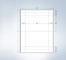 8-1/2x11" Laser Cards, 6" x 4"  White
