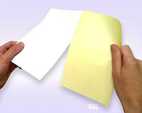8-1/2 x 11" 20# Laser cut sheet, 1 Horizontal perf at 5-1/2" White & Canary