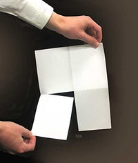 8-1/2 x 11" 100# Tag Laser Cards, 4 Up, 1 Horizontal perf & 1 Vertical Perf at the Center, White
