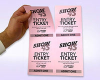 8-1/2 x 11" 100# Tag Laser Cards, 4 Up, 1 Horizontal perf & 1 Vertical Perf at the Center, Pink