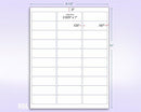 8-1/2" x 11" Red Fluorescent 30 Labels per Sheet 1" x 2-5/8"