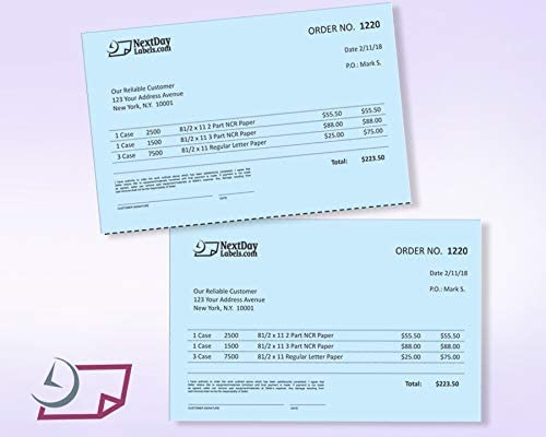 8-1/2 x 11" 20#, Blue,  Perforated Paper, 1 Horizontal perf at 5-1/2"