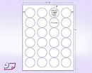 8-1/2" x 11" Fluorescent Orange 24 Labels per Sheet 1.66" Round