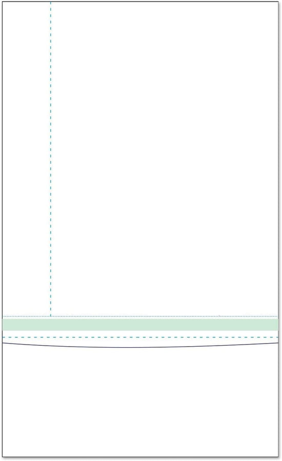 8-1/2” x 14” Blank Letter Size Form-N-Envelope, Detached w/ Tear off strip